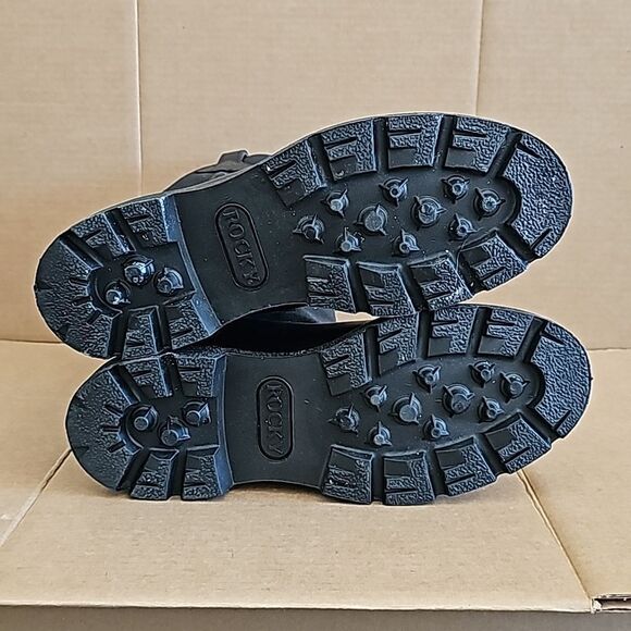 Rocky Warden Pull-On Wellington Black Work Western Boots Mens Size 11 MW - Picture 5 of 9